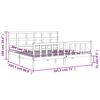 vidaXL Giroletto con Testiera Nero Super King Size Legno Massello