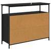 vidaXL Credenza Rovere Nero 100 x 35 x 80 cm Legno multistrato