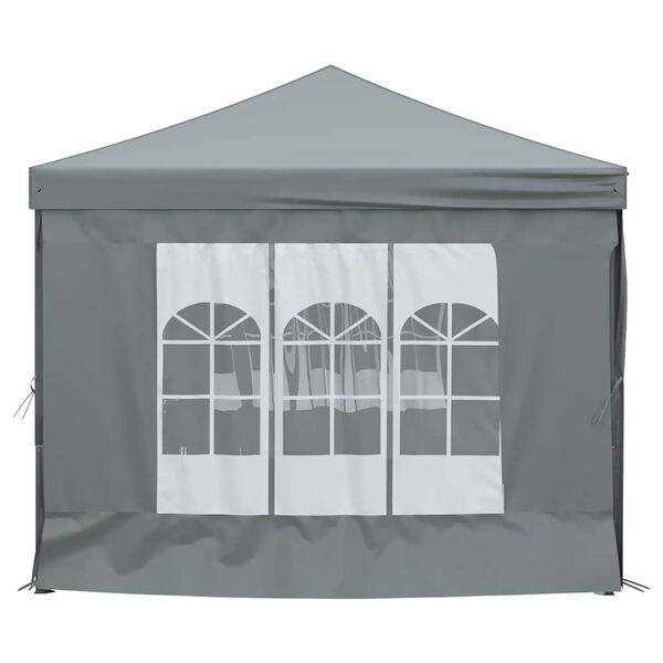 vidaXL Tenda per Feste Pieghevole con Pareti Laterali Antracite 3x6 m