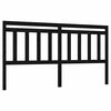 vidaXL Testiera per Letto Nera 206x4x100 cm in Legno Massello di Pino