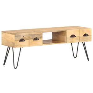 vidaXL Mobile Porta TV 120x35x45 cm Legno Massello di Mango