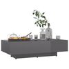 vidaXL Tavolino da Salotto Grigio Lucido 115x60x31cm Legno Multistrato