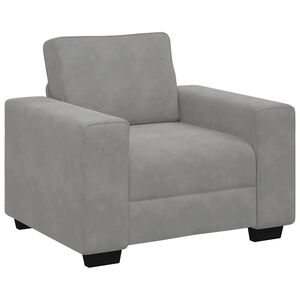 vidaXL Divano Sedia Grigio Chiaro 100x77x82 cm Velluto