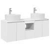 vidaXL Set di Armadi da Bagno 3 pz Bianco 49,5 x 44,5 x 65 cm