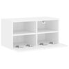 vidaXL Mobile TV a Parete Bianco 60x30x30 cm in Legno Multistrato
