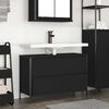 vidaXL Mobile Lavabo da Bagno con Cassetti Rovere Nero 90x34,5x60 cm