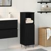 vidaXL Mobile da Bagno Rovere Nero 30 x 30 x 100 cm Legno multistrato