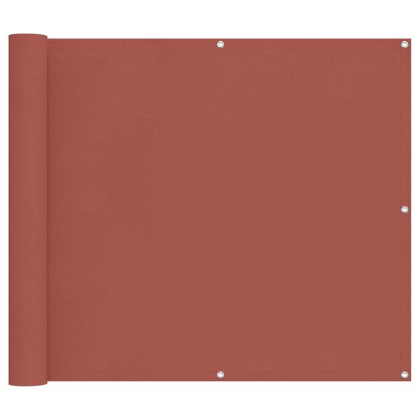 vidaXL Schermo da balcone Terracotta 100 x 800 cm Tessuto Oxford