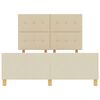 vidaXL Struttura del letto con testiera Crema 160 x 200 cm Tessuto