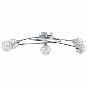 vidaXL Lampada da Soffitto con Paralumi in Rete per 5 Luci LED G9