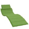 vidaXL Cuscino per Lettino Prendisole Verde M&eacute;lange 186x58x4cm Tessuto