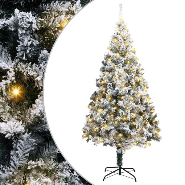 vidaXL Albero di Natale artificiale con 300 LED Bianco 180 cm