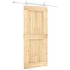 vidaXL Porta scorrevole Naturale e Bianco 90 x 210 cm