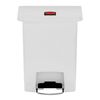 Rubbermaid Contenitore a Pedale Slim Jim 30 L Bianco