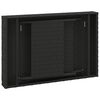 vidaXL Tavolino Pieghevole Nero 60x40x38 cm in Polyrattan
