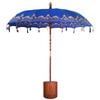 vidaXL Ombrello balinese con base 2 pz Blu