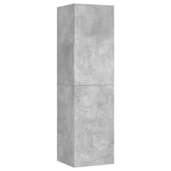 vidaXL Mobili TV 2pz Grigio Cemento 30,5x30x110 cm Legno Multistrato