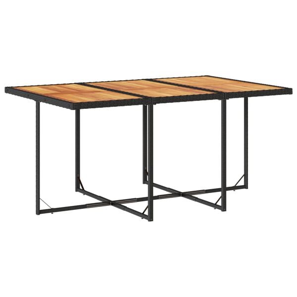 vidaXL Set da Pranzo da Giardino 11 pz con Cuscini in Polyrattan Nero