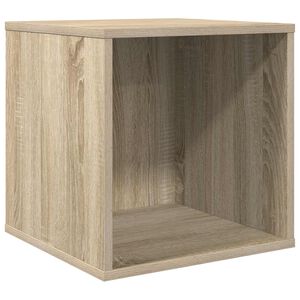 vidaXL Scatola per album in vinile Rovere Sonoma 37 x 36,5 x 38 cm