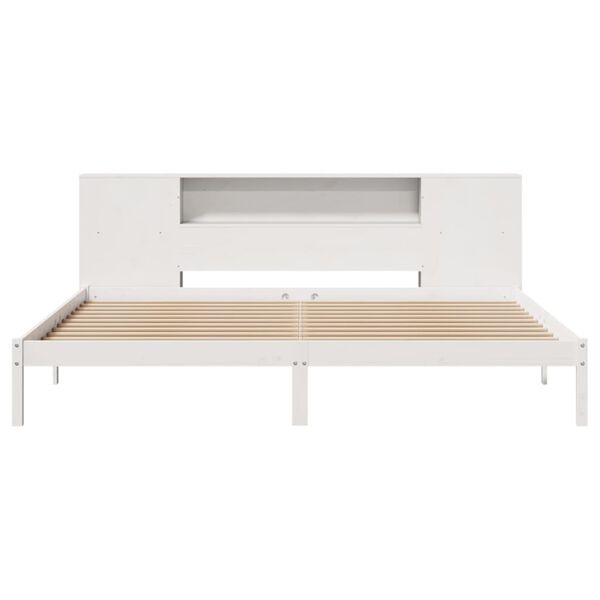 vidaXL Giroletto con Libreria senza Materasso 180x200 cm in Legno Pino