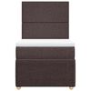 vidaXL Giroletto a Molle con Materasso Marrone Scuro 90x190cm Tessuto