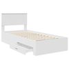 vidaXL Struttura del letto Bianco 90 x 190 cm Legno multistrato