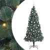 vidaXL Albero di Natale artificiale illuminato con set di palline PET
