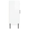vidaXL Credenza 69,5x34x90 cm in Legno Multistrato Bianco Lucido