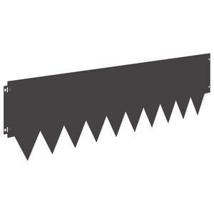 vidaXL Bordura per Prato 10 pcs 103 x 30 cm metallo Nero