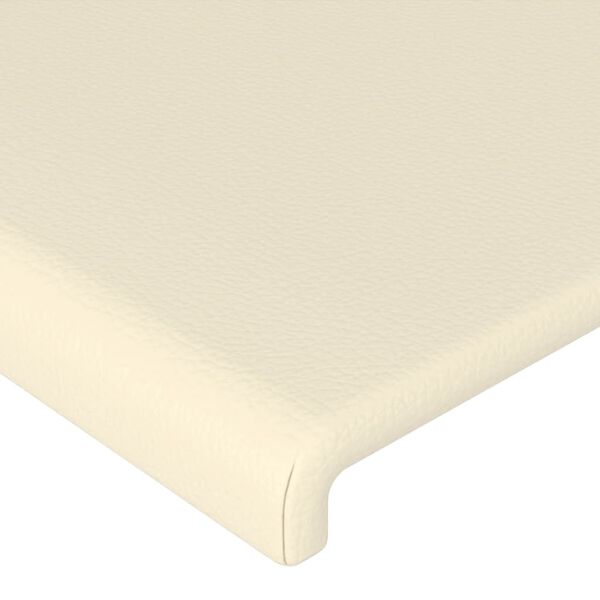 vidaXL Testiera Crema 90x5x118/128 cm Similpelle