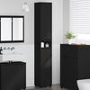 vidaXL Mobile da Bagno Nero 30,5 x 30 x 195 cm Legno multistrato
