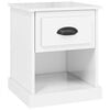 vidaXL Comodino Bianco Lucido 39x39x47,5 cm in Legno Multistrato