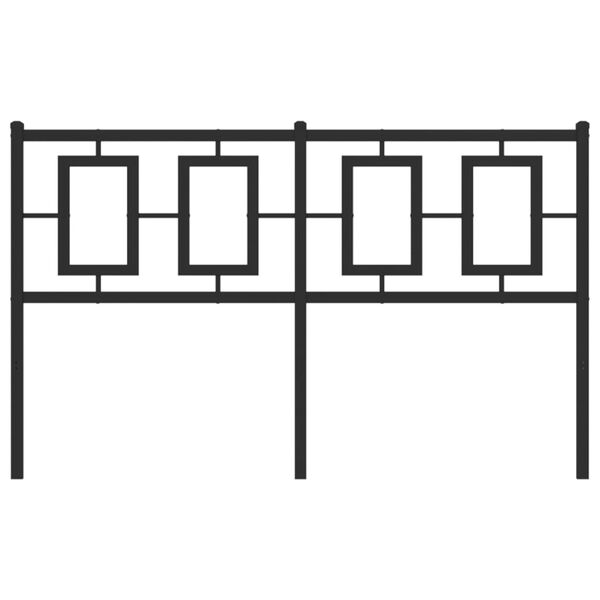vidaXL Testiera in Metallo Nero 140 cm