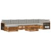 vidaXL Set di divani da esterno 8 pcs Naturale e Grigio Chiaro