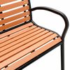 vidaXL Panca Giardino Marrone 231cm Legno e Acciaio Verniciato Polvere