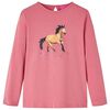 vidaXL Maglietta da Bambina a Maniche Lunghe Rosa Antico 128