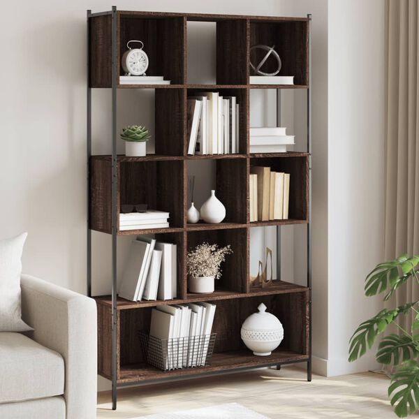 vidaXL Libreria Rovere Marrone 102x28x172 cm in Legno Multistrato