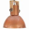 vidaXL Lampada Soffitto Industriale 25W Rame Rotonda in Mango 42cm E27