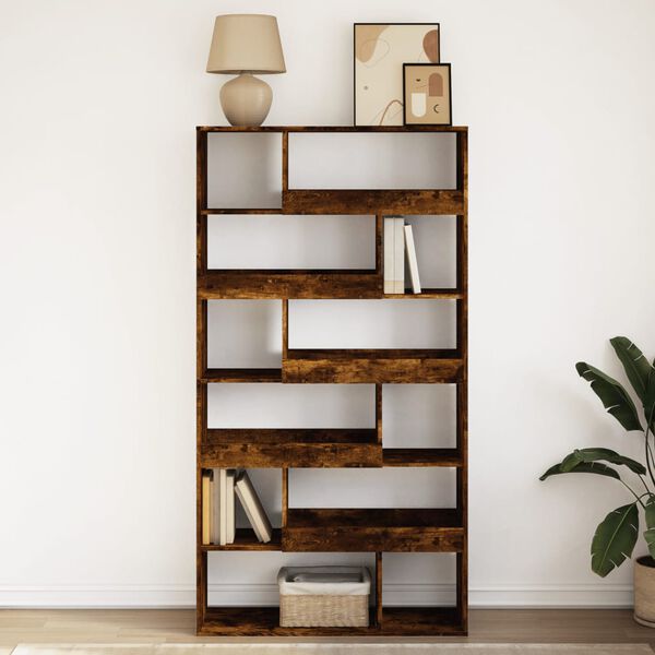 vidaXL Libreria Rovere Fumo 100x33x187,5 cm in Truciolato