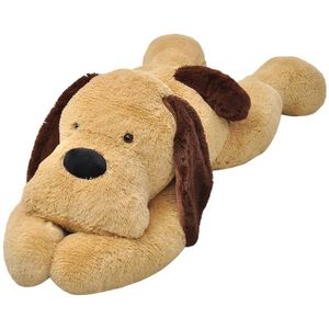 vidaXL Cane Pelouche Marrone 120 cm