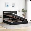 vidaXL Letto con contenitore e LED Nero 160 x 200 cm Poliestere