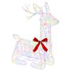 vidaXL Renna di Natale 3D LOVIISA 140 LED Multicolore 55 x 22 x 63 cm