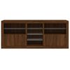 vidaXL Credenza con Luci LED Rovere Marrone 162x37x67 cm