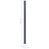 vidaXL Pali di Recinzione 3 pz Grigio Scuro 185 cm in Alluminio
