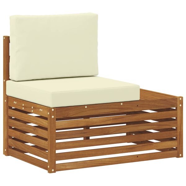 vidaXL Divano Esterno Finale con cuscino Naturale 91 x 63 x 73 cm