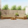vidaXL Set di divani da esterno con cuscino 8 pcs Naturale e Beige
