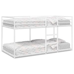 vidaXL Letto a Castello senza Materasso Bianco 75x190 cm in Acciaio