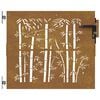 vidaXL Cancello da giardino 85x75 cm in acciaio Corten e design in bambù