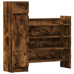 vidaXL Scarpiera Rovere Fumo 100,5x28x100 cm in Legno Multistrato