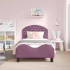vidaXL Struttura letto bambini con testata Viola 80 x 160 cm Velluto
